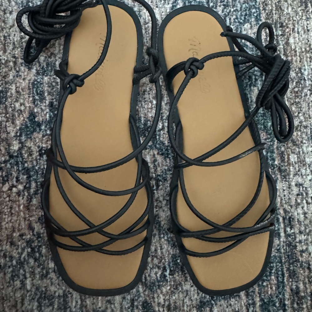 Madewell Black Strappy Sandals